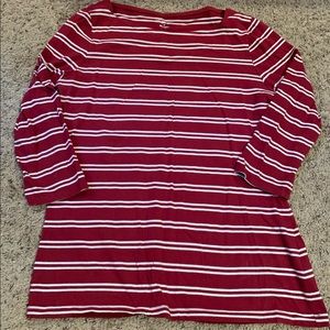 3-4 sleeve striped top